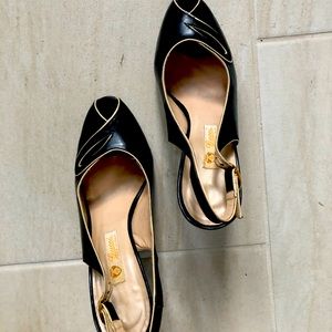 Gucci black Leather Heels